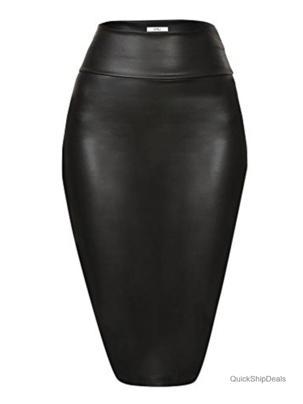 Faux Leather High Waisted Bodycon Pencil Skirt for Women